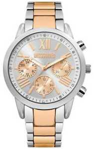 【送料無料】腕時計　ガイドレディーストーンシルバーローズゴールドmissguided ladies two tone silver and rose gold mg008srm watch｜hokushin