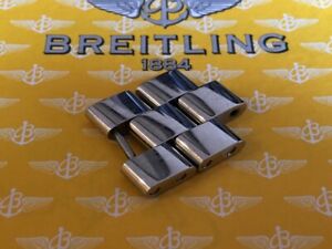 【送料無料】腕時計　ワイドステンレススチールリンクtwo genuine breitling links 20mm in polished steel