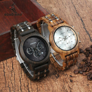 【送料無料】腕時計　メタルストラップクロノグラフluxury wooden watches men metal strap chronograph date quartz gifts for him male