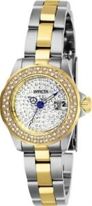 【送料無料】腕時計　クリスタルクォーツトーンブレスレットinvicta 28454 womens angel quartz two tone bracelet crystal watch