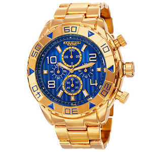 【送料無料】腕時計　ダイバーベゼルクロノグラフゴールドトーンブレスレットmens akribos xxiv ak814ygbu divers bezel chronograph goldtone bracelet watch