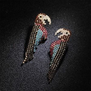 【送料無料】アクセサリー ネックレスオウムイヤリングマルチカラーpendienteorejas pendientes loro pjaro cristal rojo multicolor matrimonio xx1|hokushin