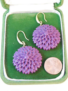 【送料無料】アクセサリー　ネックレスデビッドオーブリーdavid aubrey grueso morado mam flor color dorado pendientes largos 6c