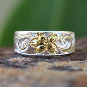【送料無料】アクセサリー ネックレスハワイジュエリースターリングシルバーゴールドトリムスライドhawi joyera plata de ley oro desplazable recortado alianza 8mm sr1365