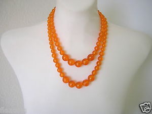 【送料無料】アクセサリー　ネックレスオレンジプラスチックチェーン？？color naranja bisutera bala cadena de plstico gieharz 67,3 gca 49 cm