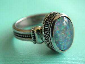 【送料無料】アクセサリー　ネックレススターリングシルバーオパールサイズhermosa suarti anillo de plata esterlina 925 palo oval ~ tamao u