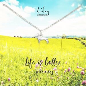 【送料無料】アクセサリー　ネックレスユリハッピーソーセージスターリングシルバーネックレスlily encantado salchicha perro collar de plata esterlina