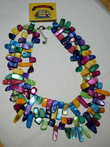 【送料無料】アクセサリー　ネックレスパールカラフルネックレスマルチカラーmulticolor madre de perla 3 collar colorido 16,485円