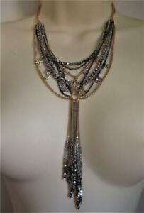 【送料無料】アクセサリー　ネックレスビビシルバーゴールドメッキネックレスタッセルスワロフスキークリスタルbibi bijoux de plata y oro plateado con borla encantos collar de cristal de swarovski bn 15,606円
