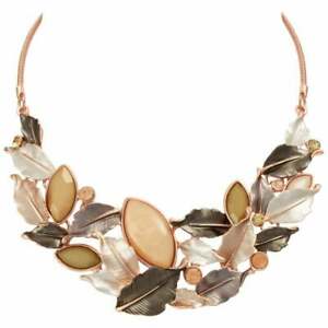 【送料無料】アクセサリー ネックレスエナメルゴールドトーンピンククリスタルネックレスvitalidad natural esmalte y tono oro rosa cristal declaracin collar|hokushin