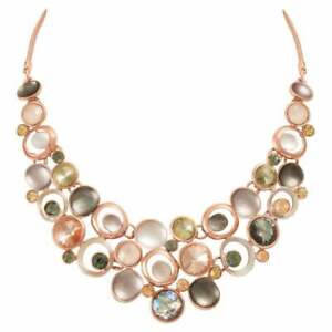 【送料無料】アクセサリー　ネックレスエナメルゴールドトーンピンクネックレスesmalte de mltiples natural vivarachos tono oro rosa cristal declaracin collar