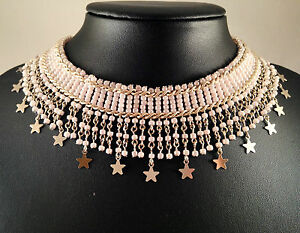 【送料無料】アクセサリー　ネックレスハンドメイドピンクガラスネックレススタービーズimpresionante polvo rosa hecha a mano cuentas de vidrio con encantos collar ripador star