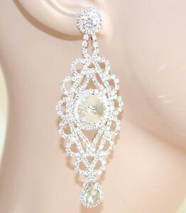【送料無料】アクセサリー　ネックレスアルジェントorecchini donna argento cristalli strass pendenti sposa matrimonio eleganti z9