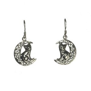 【送料無料】アクセサリー　ネックレススターリングシルバーピアスムーンボックスリサパーカーgato plata esterlina 925 pendientes luna pentagrama estrella lisa parker en caja de regalo｜hokushin 15,606円
