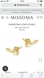 【送料無料】アクセサリー　ネックレスゴールドestrella fugaz missoma tachuelas 18ct oro vermeil｜hokushin