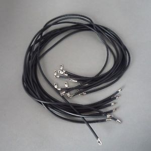 【送料無料】アクセサリー　ネックレスシリコンゴムアクセサリネックレススターリングシルバー10 negro de goma de silicona cable de 2mmaccesorios de plata esterlina collares 1846cm