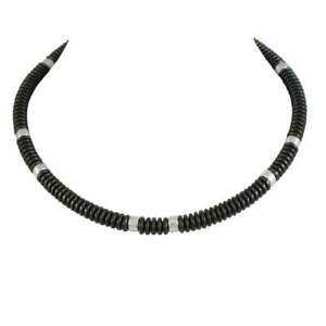 【送料無料】アクセサリー　ネックレスシルバーネックレスヘマタイトセラミックcollar de plata de cermica nightshade hematites y