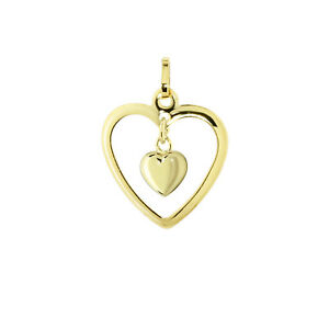 【送料無料】アクセサリー　ネックレスハートゴールドチェーンゴールドトレーラーcorazn en corazn cadenas remolque 333 dorado pulido oro corazn seora chica 7790