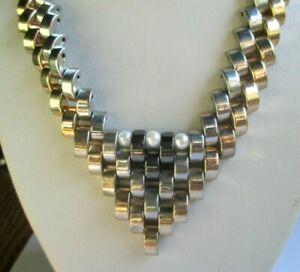 【送料無料】アクセサリー　ネックレスアルジェントヘマタイトビンテージunique rare collier plein couleur or et argent hmatites perles bijou vintage