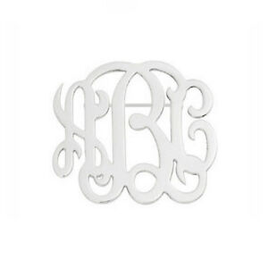 【送料無料】アクセサリー　ネックレスイニシャルモノグラムブローチスターリングシルバー1 15 2 25 o 3 tres iniciales monogram broche en plata de ley 925 16,265円