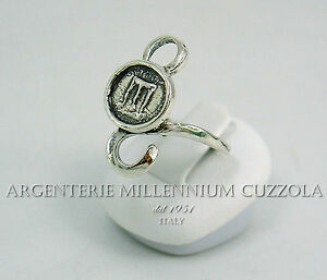 【送料無料】アクセサリー　ネックレスアルジェントマグナシルバーリングコインanelli argento moneta tripode simboli magna grecia monete silver ring coin bague