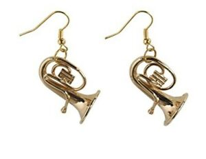 【送料無料】アクセサリー　ネックレスイヤリングジャズオーケストラドラドボックスbesson aretes fiscorno miniblings orquesta jazz tubas dorado tubist con box