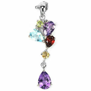 【送料無料】アクセサリー　ネックレスクリエイションアルジェントシリトンペリドットagnes creations joli pendentif argent amethyste topaze grenat citrine peridot