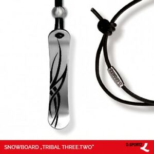 【送料無料】アクセサリー　ネックレススノーボードステンレススチールトレーラqsportz snowboard tribal three two joyas remolque de acero inoxidable