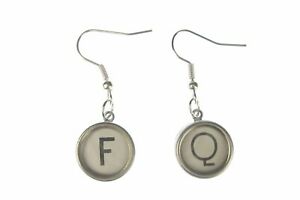 【送料無料】アクセサリー　ネックレスイヤリングヴィンテージタイプライター？deseo letras aretes vintage mquinas de escribir teclas miniblings blanco b 16,265円