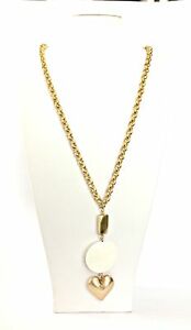 【送料無料】アクセサリー　ネックレスクオーレcollana lunga dorata con cuore pendente art b000162 byba bijoux