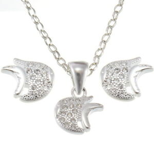 【送料無料】アクセサリー　ネックレスペンダントネックレスボックスセットイヤリングplata pequea de pescado colgante juego collar y pendientes con caja regalo