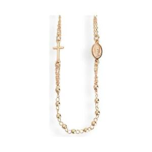 【送料無料】アクセサリー　ネックレスアーメンアルジェントピンクゴールドcollana amen rosario cror3 argento oro rosa｜hokushin
