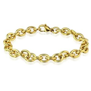 【貨物輸送無料】付属品 ネックレスゴールドブレスレットステンレススチールブレスレットブレスレットリンクチェーンpulsera eslabones alrededor de oro de acero inoxidable seora mujeres bracelet seora ジュエリー・アクセサリー-男女兼用アクセサリー