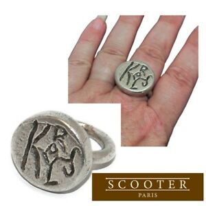 【送料無料】アクセサリー　ネックレススクータープラークアルジェントモチーフscooter grosse bague plaqu argent motif trusque t 54 bijou｜hokushin