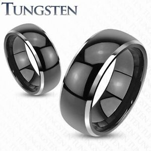 【送料無料】アクセサリー　ネックレスブラックタングステンリングドームanillo tungsteno negro cpula
