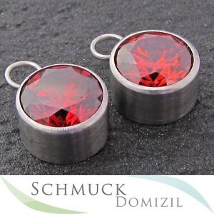 【送料無料】アクセサリー　ネックレス　コレクションステンレススチールmelano collezione in acciaio inoxcreolen rimorchi con zirconi rosso