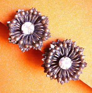 【送料無料】アクセサリー　ネックレス　クリップ1412 boucles doreille clips fleur cuivre