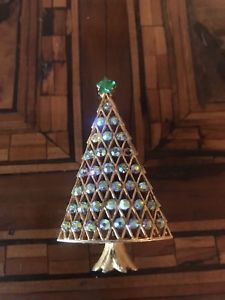 【送料無料】アクセサリー　ネックレス　ビンテージクリスマスツリーブローチwow vintage christmas tree brooch｜hokushin