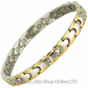 【送料無料】アクセサリー　ネックレス　ステンレススチールブレスレットトーンレアアースマグネットバイオnuovo donna magnetico bracciale in acciaio inossidabile 2 toni rare earth magnets bio regal
