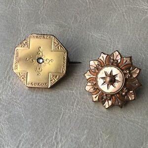 【送料無料】アクセサリー　ネックレス　アンティークブローチ2 broches anciennes en mtal dor 1900 2 antique brooches