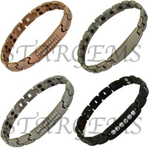 【貨物輸送無料】付属物 首飾り チタンブレスレットクリスタルエネルギーブレスレットbracciale titanio cristallo dolore sollievo energia braccialetto ad alta resistenza artrite regal