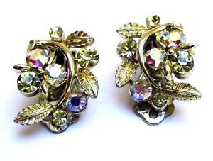 【送料無料】アクセサリー　ネックレス　クリップビンテージクリスタルboucles doreilles clips lisner bijou vintage couleur or cristal boralis 27
