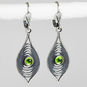 人気満点 送料無料 アクセサリー ネックレス イヤリングスワロフスキークリスタルシルバーラウンドレトロビンテージグリーンペリドットgrevenkmper Orecchini Cristallo Swarovski Argento Tondo Vintage Retr Verde Perid 安い Www Surveal Com