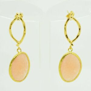【送料無料】アクセサリー　ネックレス　ストーンヒスイイヤリングaylas placcato oro semi preziosi gem stone giada orecchini fatti a mano｜hokushin 15,185円