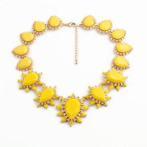 【貨物輸送無料】付属物 首飾り コリアーエトワールビンテージcollier court dor pav etoile goutte jaune  vintage original osc4