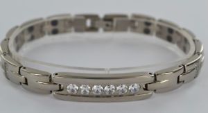 【貨物輸送無料】付属物 首飾り ブレスレットチタンブレスレットdonna autentico cristallo terapia magnetica braccialetto titanio braccialetto artrite regalo