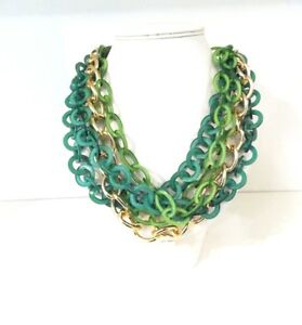 【送料無料】アクセサリー　ネックレス　チェーンアクリルグリーンネックレスベストセラーcatena trama grossa verde acrilico dichiarazione collanauk venditore