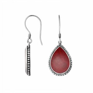 【送料無料】アクセサリー ネックレス ハンドメイドサンゴイヤリングargento sterling fatto a mano forma a pera orecchino con corallo ae6251cr|hokushin