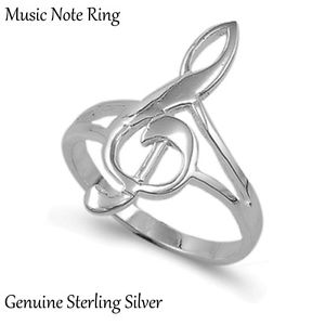 【貨物輸送無料】付属物 首飾り キーオリジナルシルバーリングスターリングシルバーg chiave nota musicale argento originale anello argento sterling misura 3  12