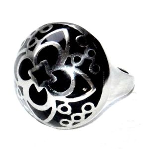 【送料無料】アクセサリー ネックレス リングステンレススチールボールアラベスクgrande anello sfera in acciaio inossidabile posta elettronica nero arabesque t|hokushin